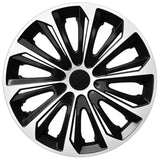 ΝRМ 14" Wheel Covers Hubcaps Universal Extra Strong 4 PCS Easy Assembly Black White