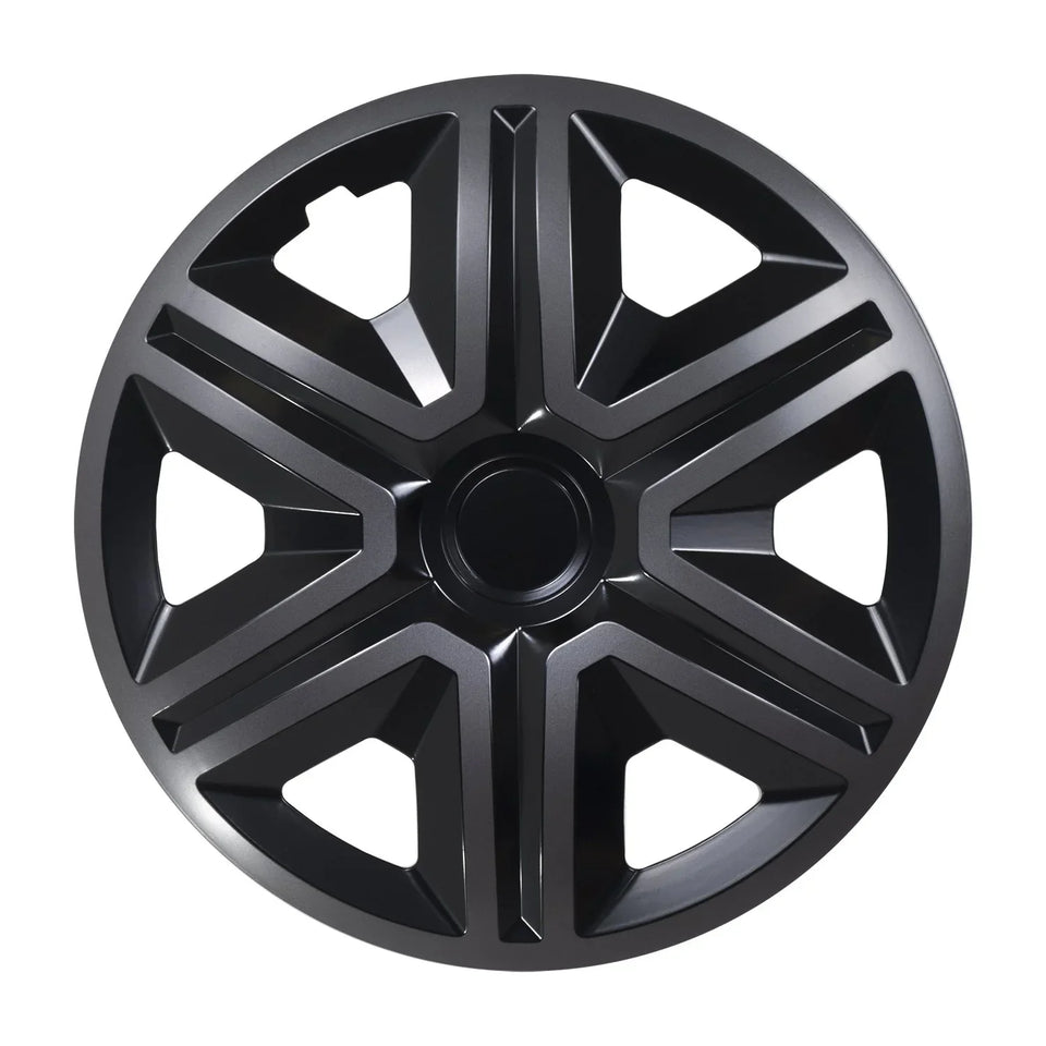 ΝRМ 15" Wheel Covers Hubcaps Universal 4 PCS Black Graphite ABS Adjustable Heavy Duty