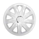 Drift hubcaps 14 "white lacquered 4 pcs. Easy installation
