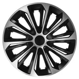 ΝRМ STRONG Duocolor black and silver 15" universal hubcaps 4 pieces