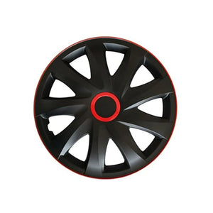 ΝRМ 15" Wheel Covers Hubcaps Universal Easy Assembly Weather Resistant Black Red