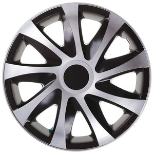 ΝRМ Universal Wheel Covers 15" Black and Silver Sport Wheel Covers Hub Caps