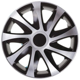 ΝRМ Universal Wheel Covers 15" Black and Silver Sport Wheel Covers Hub Caps