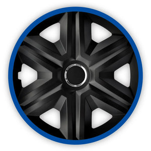 ΝRМ 15" Wheel Covers Universal Hubcaps Easy Assembly Car Set 4 PCS Durable Black Blue