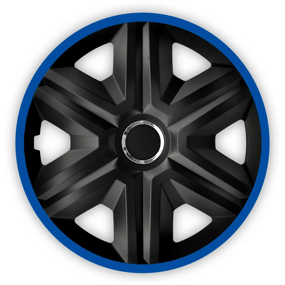 ΝRМ 15" Wheel Covers Universal Hubcaps Easy Assembly Car Set 4 PCS Durable Black Blue