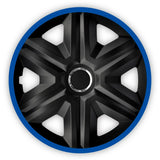 ΝRМ 15" Wheel Covers Universal Hubcaps Easy Assembly Car Set 4 PCS Durable Black Blue