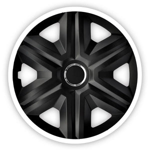 ΝRМ 15" Wheel Covers Hubcaps Universal Set 4 PCS Weather Resistant White Black