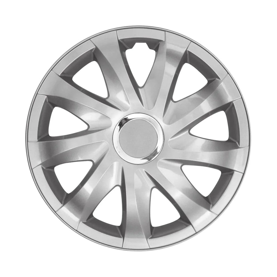 Caps 15" ΝRМ DRIFT SILVER lacquered 4 pieces - silver color