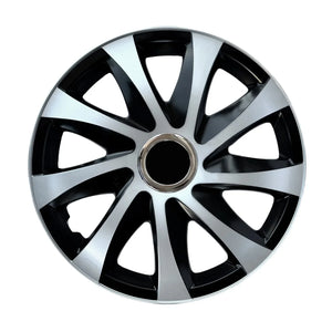 ΝRМ DRIFT Extra silver/black 15" universal hubcaps 4 pieces