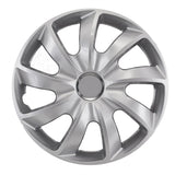 Set of universal hubcaps 15" Stig silver lacquer press-on 4 pieces