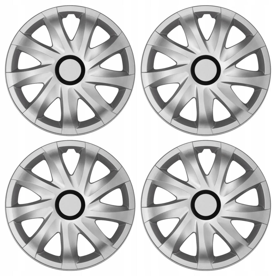 ΝRМ 14" Hubcaps Wheel Covers Trims Silver 4 PCS Set ABS Durable Resistant
