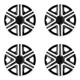 ΝRМ 14" Wheel Covers Hubcaps Universal Set 4 PCS Car Weather Resistant White Black