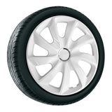 Hubcaps 14'' ΝRМ STIG WHITE lacquered white 4 pieces
