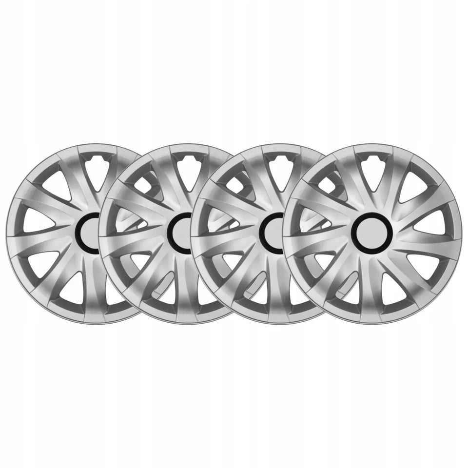 Hubcaps 15'' ΝRМ KANDO SILVER 4 pieces silver color