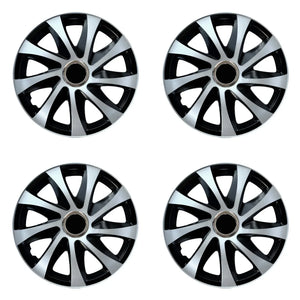 ΝRМ DRIFT Extra silver/black 16" universal hubcaps 4 pieces