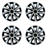 ΝRМ DRIFT Extra silver/black 16" universal hubcaps 4 pieces