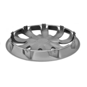 Universal hubcaps 15" Draco silver press-on 4 pieces