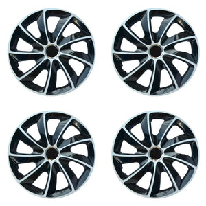ΝRМ 14" Wheel Covers Hubcaps Universal 4 PCS Car Easy Assembly Black & White