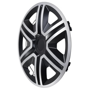 ΝRМ 14" Wheel Covers Hubcaps Universal 4 PCS ABS Weather Resistant Black Silver