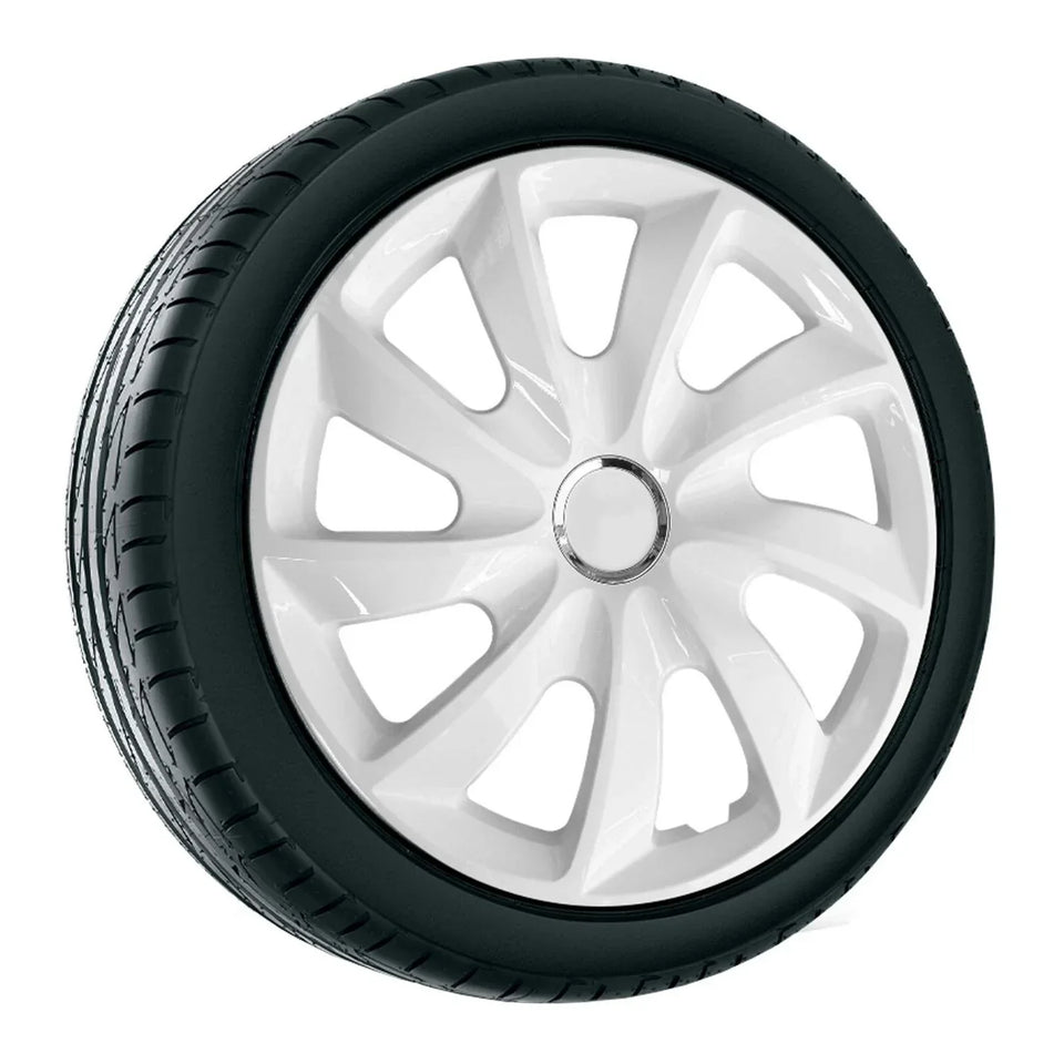 Hubcaps 15'' ΝRМ STIG WHITE LACQUERED white 4 pieces