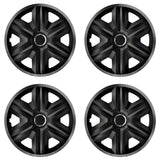 ΝRМ 16" Universal Wheel Covers Hub Caps Graphite Black 4 PCS Shatterproof ABS