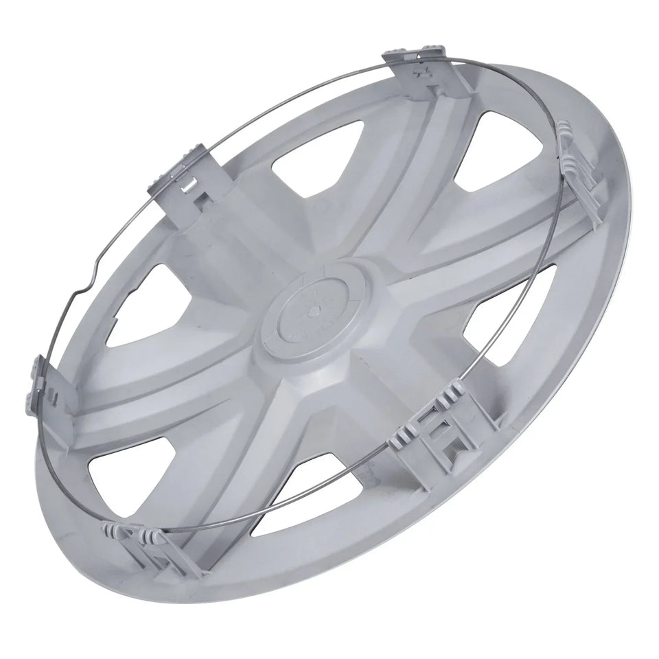 ΝRМ 16" Wheel Covers Hubcaps Universal 4 PCS Weather Resistant Black Silver ABS