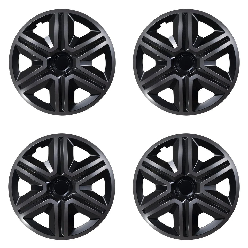 ΝRМ 16" Wheel Covers Hubcaps Universal 4 PCS Graphite Black Weather Resistant